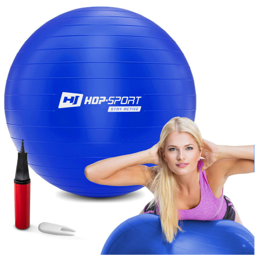 Фитбол  Hop-Sport 75cm HS-R075YB blue + насос - фото №3